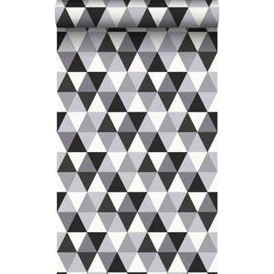 Origin Wallcoverings Schwarz Weiß Geometrische Dreiecke Tapete - 53cm x 10,05m Origin Wallcoverings Schwarz Weiß Geometrische Dreiecke Tapete - 53cm x 10,05m