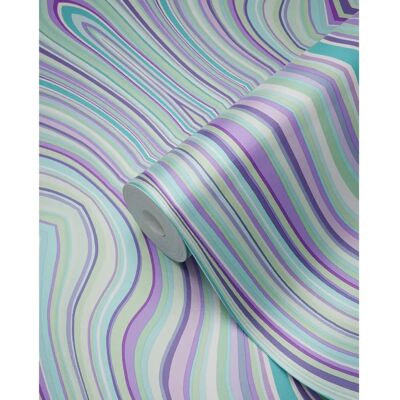 Origin Wallcoverings Türkis Lila Linien - 53cm x 10,05m Origin Wallcoverings Türkis Lila Linien - 53cm x 10,05m