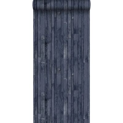 Papier Peint Débris de Bois Bleu Foncé - 53cm x 10,05m - Publicité Papier Peint Débris de Bois Bleu Foncé - 53cm x 10,05m - Publicité