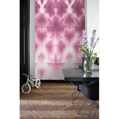 Murale ESTAhome tie-dye rosa fucsia - Tipo di parete Murale ESTAhome tie-dye rosa fucsia - Tipo di parete