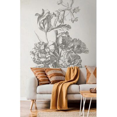 Murale ESTAhome Natura Morta di Fiori Bianco e Nero - 1,86x2,79m - Arte Rijksmuseum Murale ESTAhome Natura Morta di Fiori Bianco e Nero - 1,86x2,79m - Arte Rijksmuseum