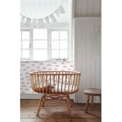 Estahome Rosa grafisches Motiv Tapete - Kinderzimmer Dekoration Estahome Rosa grafisches Motiv Tapete - Kinderzimmer Dekoration