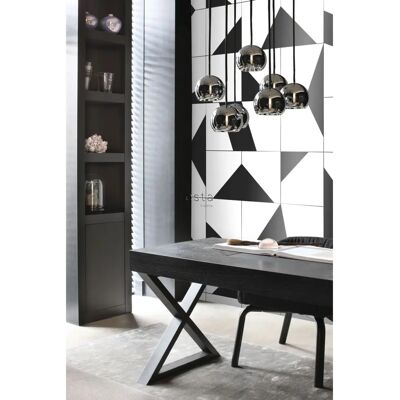 Carta da parati foto piastrelle bianco e nero Estahome - 200x279cm Carta da parati foto piastrelle bianco e nero Estahome - 200x279cm