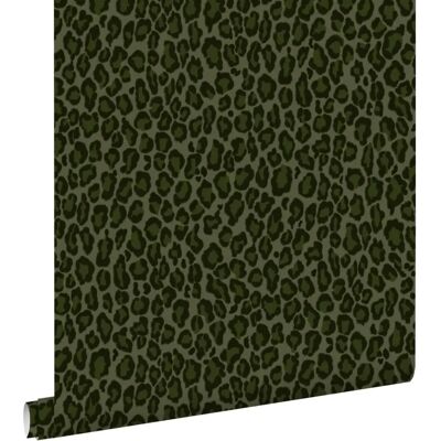 Papier peint peau de léopard estahome - Vert foncé - 0,53x10,05 m - Publicité Papier peint peau de léopard estahome - Vert foncé - 0,53x10,05 m - Publicité
