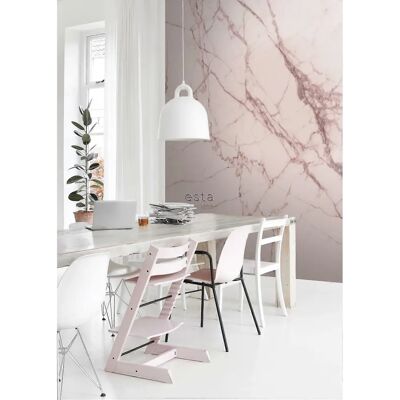 ESTAhome Murale Marmo Rosa Grigio - 3x2,79m - Decorazione Interna ESTAhome Murale Marmo Rosa Grigio - 3x2,79m - Decorazione Interna