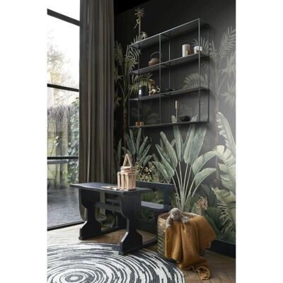 ESTAhome Murale Jungle Nero e Grigio Verde - 300x279cm - Continuità del Motivo ESTAhome Murale Jungle Nero e Grigio Verde - 300x279cm - Continuità del Motivo