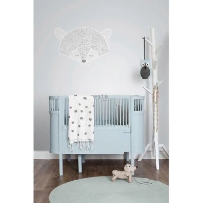 ESTAhome Hellgraue Tierköpfe Wandaufkleber - 70x46.5cm - Kinderzimmer Dekoration ESTAhome Hellgraue Tierköpfe Wandaufkleber - 70x46.5cm - Kinderzimmer Dekoration