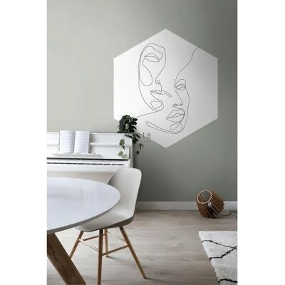ESTAhome Wandtattoo Line Art Gesichter - 140x161cm - Selbstklebend Dekor ESTAhome Wandtattoo Line Art Gesichter - 140x161cm - Selbstklebend Dekor