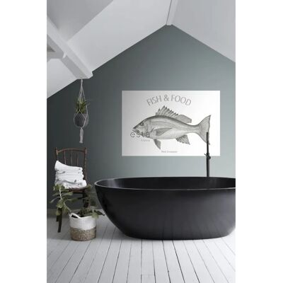 ESTAhome Wandtattoo Fisch Schwarz - 145 x 97 cm - Wanddekoration ESTAhome Wandtattoo Fisch Schwarz - 145 x 97 cm - Wanddekoration