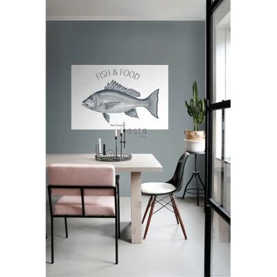 ESTAhome Fish Blau Wandsticker - 145x97cm - Wanddekoration ESTAhome Fish Blau Wandsticker - 145x97cm - Wanddekoration