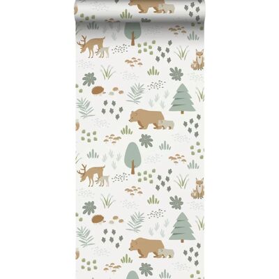 Papier Peint Forêt avec Animaux - Décoration Enfant - Publicité Papier Peint Forêt avec Animaux - Décoration Enfant - Publicité