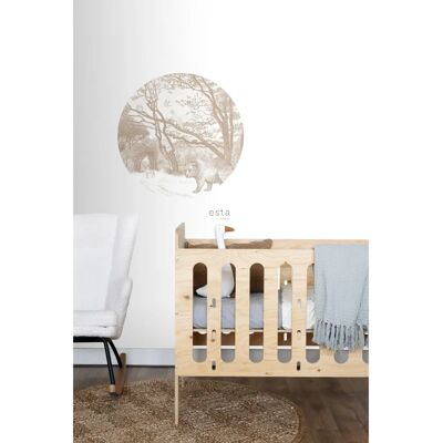 ESTAhome Waldtiere Wandbild - Ø 70 cm ESTAhome Waldtiere Wandbild - Ø 70 cm