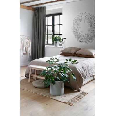 ESTAhome Weiß-Schwarz Blumenstift Wandbild - Ø 140 cm - Wanddekoration ESTAhome Weiß-Schwarz Blumenstift Wandbild - Ø 140 cm - Wanddekoration