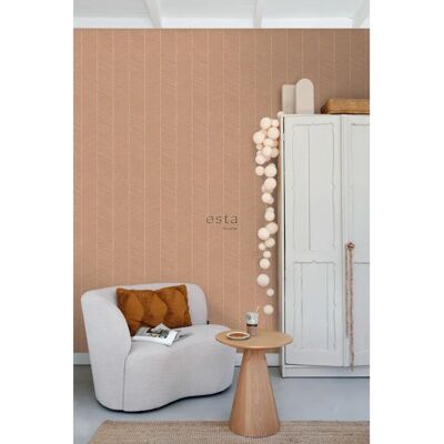Estahome Chevron Rot Ton Keramik Vlies Wallpaper - Tapete Estahome Chevron Rot Ton Keramik Vlies Wallpaper - Tapete