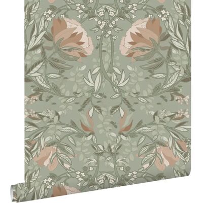 Papier Peint Vintage Floral Art Nouveau - 0.53x10.05m - Publicité Papier Peint Vintage Floral Art Nouveau - 0.53x10.05m - Publicité