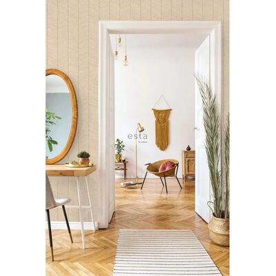 Estahome Pink Peach Chevron Tapete - 0,53x10,05m Estahome Pink Peach Chevron Tapete - 0,53x10,05m