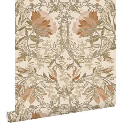 Papier Peint Vintage Floral Art Nouveau - 0.53x10.05m - Publicité Papier Peint Vintage Floral Art Nouveau - 0.53x10.05m - Publicité