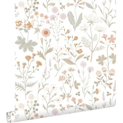 Estahome Papier Peint Fleurs Vert Rose - 53cm x 10,05m - Publicité Estahome Papier Peint Fleurs Vert Rose - 53cm x 10,05m - Publicité