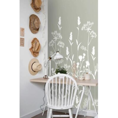 ESTAhome Wildblumen Wandbild - 150x279cm - Skandinavischer Stil ESTAhome Wildblumen Wandbild - 150x279cm - Skandinavischer Stil
