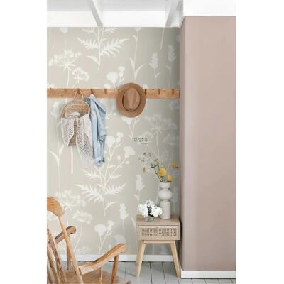 ESTAhome Wildblumen Wandbild - Sand Beige - 1,5x2,79m ESTAhome Wildblumen Wandbild - Sand Beige - 1,5x2,79m
