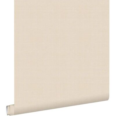 Papier Peint Effet Lin Beige - 53cm x 10,05m - Publicité Papier Peint Effet Lin Beige - 53cm x 10,05m - Publicité