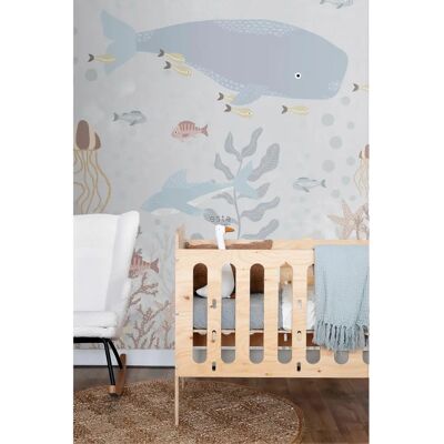ESTAhome Unterwasserwelt Wandbild - Blau Vintage - 250x279cm ESTAhome Unterwasserwelt Wandbild - Blau Vintage - 250x279cm