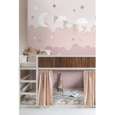 ESTAhome Pinke Wolken und Sterne Wandbild - Kinderzimmer Dekoration ESTAhome Pinke Wolken und Sterne Wandbild - Kinderzimmer Dekoration