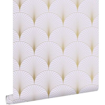 Estahome Lila Gold Art Deco Tapete - 0,53 x 10,05 m Estahome Lila Gold Art Deco Tapete - 0,53 x 10,05 m