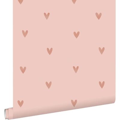 Papier Peint Cœurs Rose - 0.53x10.05m Non-tissé - Publicité Papier Peint Cœurs Rose - 0.53x10.05m Non-tissé - Publicité