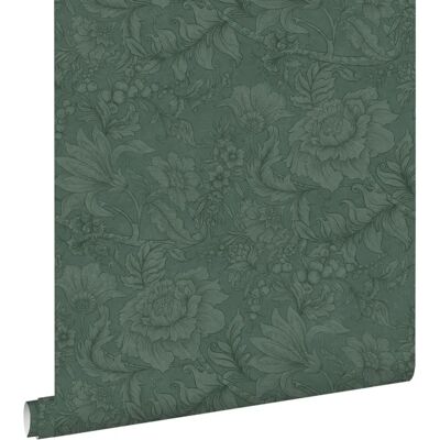Papier peint floral ESTAhome vert foncé - 50 x 900 cm - Revêtement mural - Publicité Papier peint floral ESTAhome vert foncé - 50 x 900 cm - Revêtement mural - Publicité