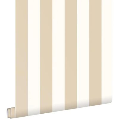 Papier Peint Rayures Blanc et Beige - 50x900cm - Décoration d'Intérieur - Publicité Papier Peint Rayures Blanc et Beige - 50x900cm - Décoration d'Intérieur - Publicité