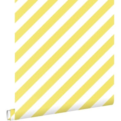 ESTAhome Gelb Weiß Streifen Tapete - 50x900cm - Tapete ESTAhome Gelb Weiß Streifen Tapete - 50x900cm - Tapete