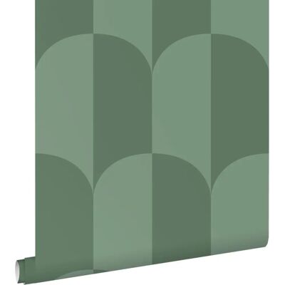 ESTAhome - Papel De Parede Motivo Art Deco - vert ardoise - 50 x 900 cm - Wallpaper - Publicité ESTAhome - Papel De Parede Motivo Art Deco - vert ardoise - 50 x 900 cm - Wallpaper - Publicité