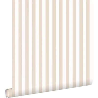 ESTAhome Rayures Beige et Blanc - 50x900cm - Papier Peint - Publicité ESTAhome Rayures Beige et Blanc - 50x900cm - Papier Peint - Publicité