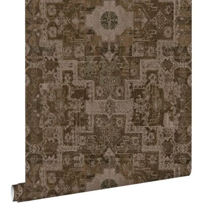 ESTAhome Kelim Patchwork Braun 50x900 cm Tapete ESTAhome Kelim Patchwork Braun 50x900 cm Tapete