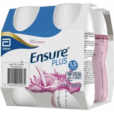 Abbott Ensure Plus Vaniglia 4x200ml - Integratore alimentare medico Abbott Ensure Plus Vaniglia 4x200ml - Integratore alimentare medico