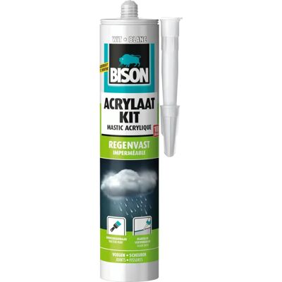 Bison Waterdichte Acrylaatkit 300ml - Flexibel, Overschilderbaar Bison Waterdichte Acrylaatkit 300ml - Flexibel, Overschilderbaar