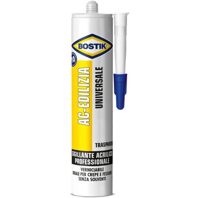 Bostik - Sellador acrílico AC-Edilizia 300ml - Universal - Transparente Bostik - Sellador acrílico AC-Edilizia 300ml - Universal - Transparente