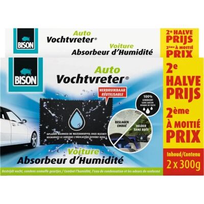 Bison Auto Feuchtigkeitsabsorber - Auto Feuchtigkeitsabsorber, Luftentfeuchter, 2x300 g Bison Auto Feuchtigkeitsabsorber - Auto Feuchtigkeitsabsorber, Luftentfeuchter, 2x300 g