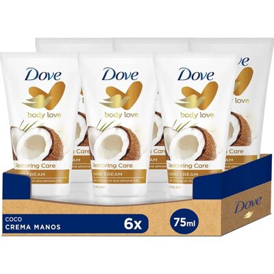 Dove Modelo - Crema de Manos con Aceite de Coco y Leche de Almendra - Crema de Manos Dove Modelo - Crema de Manos con Aceite de Coco y Leche de Almendra - Crema de Manos