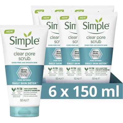 Simple Daily Skin Detox Clear Pore Scrub - Oily Skin - 150ml Simple Daily Skin Detox Clear Pore Scrub - Oily Skin - 150ml
