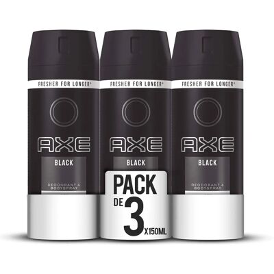 Déodorant en Spray AXE Black 150ml - Publicité Déodorant en Spray AXE Black 150ml - Publicité