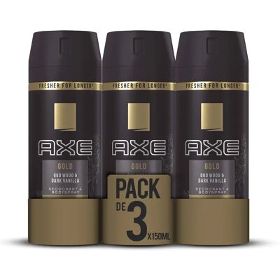 Axe Gold 48h Spray Corporel Oud et Vanille - Déodorant - Publicité Axe Gold 48h Spray Corporel Oud et Vanille - Déodorant - Publicité