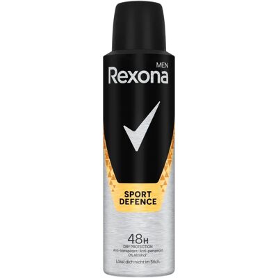 Rexona Homme Déodorant Spray Sport Defence 150ml - Publicité Rexona Homme Déodorant Spray Sport Defence 150ml - Publicité