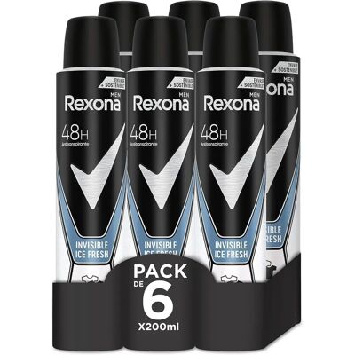 REXONA Cobalt Dry Spray Hombre - Pack de 6 de 200ml REXONA Cobalt Dry Spray Hombre - Pack de 6 de 200ml
