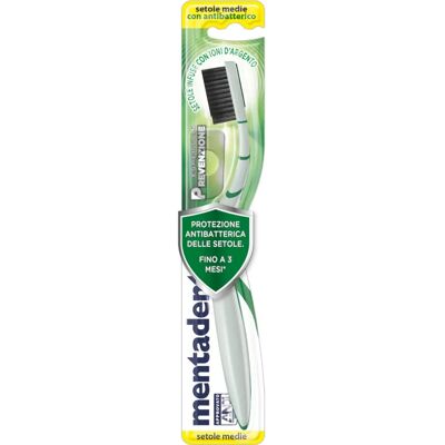Spazzolino Mentadent Verde Bianco con Setole Antibatteriche - Spazzolino Spazzolino Mentadent Verde Bianco con Setole Antibatteriche - Spazzolino