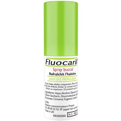 Spray buccal Fluocaril - 15ml Soulagement rapide - Publicité Spray buccal Fluocaril - 15ml Soulagement rapide - Publicité