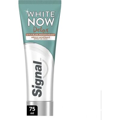 Dentifrice Signal White Now Detox Coco et Argile - 75ml - Publicité Dentifrice Signal White Now Detox Coco et Argile - 75ml - Publicité