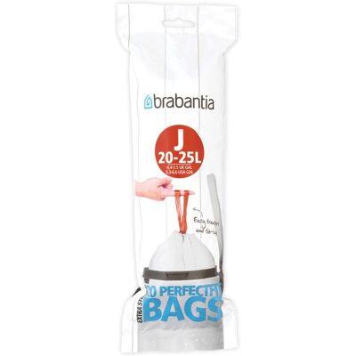 Brabantia J Weiße Müllbeutel - 23L, 20 Stück Brabantia J Weiße Müllbeutel - 23L, 20 Stück