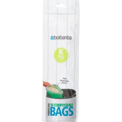 Brabantia Grüne 10L Kompostierbare Abfallsäcke - 10 Stk. Brabantia Grüne 10L Kompostierbare Abfallsäcke - 10 Stk.